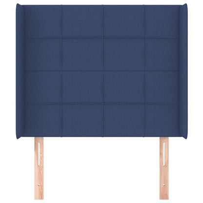 Testiera ad Orecchio Blu 83x16x118/128 cm in Tessuto