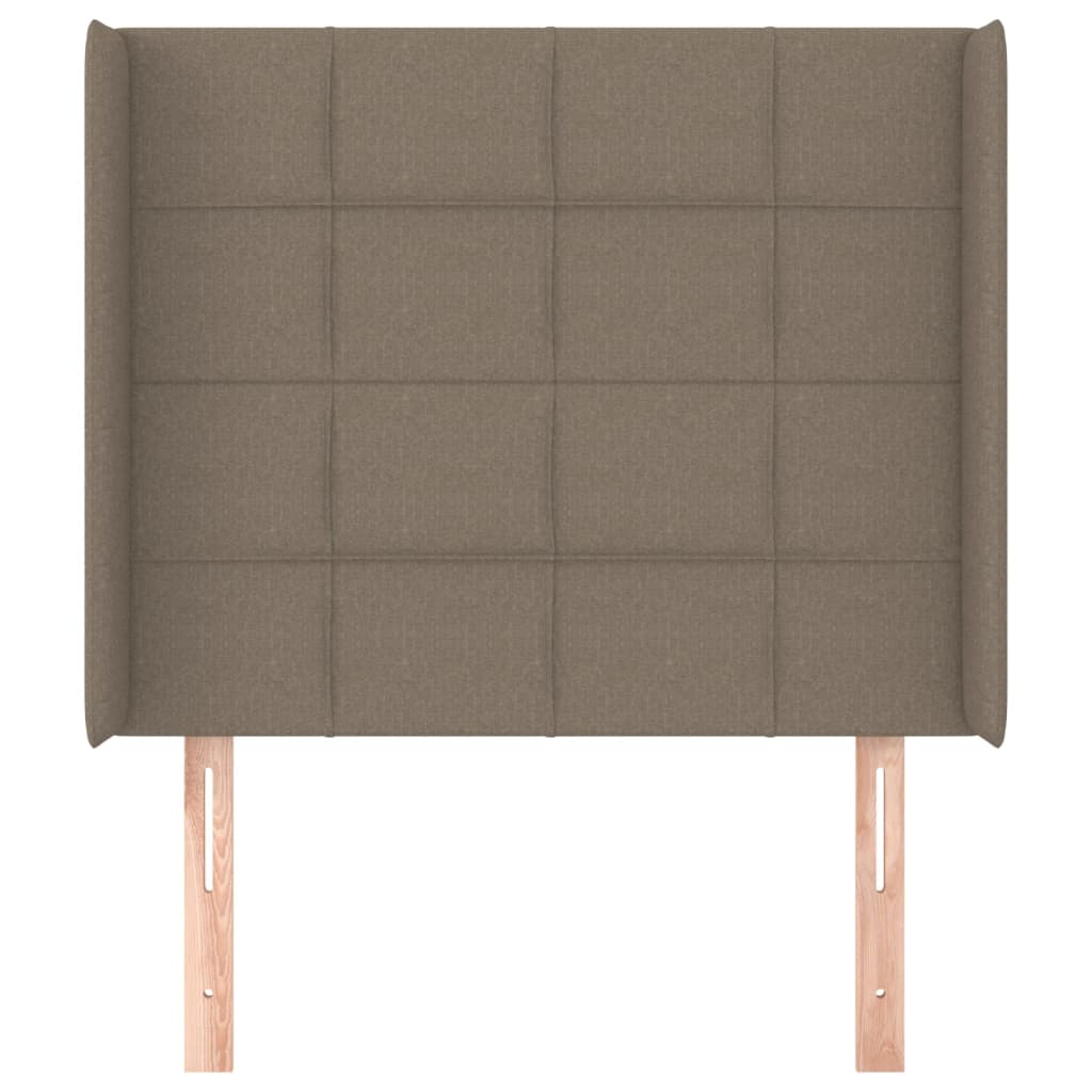 Testiera ad Orecchio Tortora 93x16x118/128 cm in Tessuto