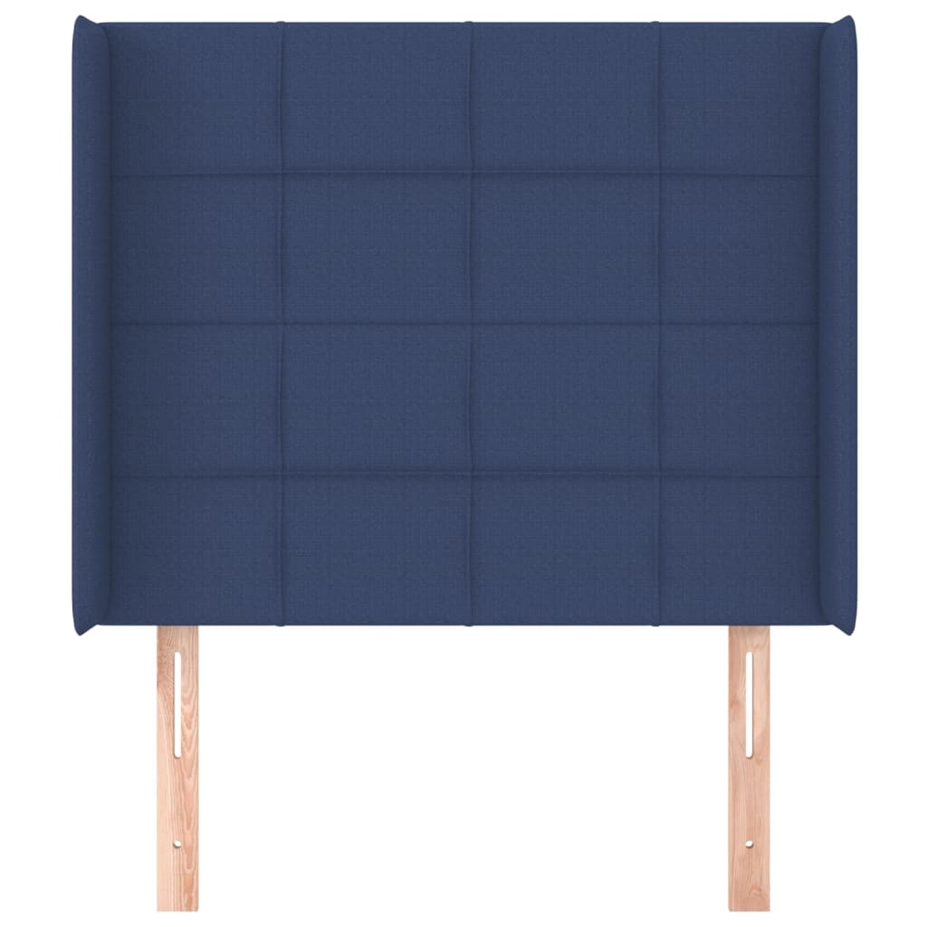 Testiera ad Orecchio Blu 103x16x118/128 cm in Tessuto