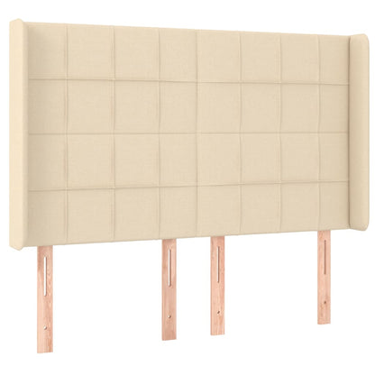 Testiera ad Orecchio Crema 147x16x118/128 cm in Tessuto