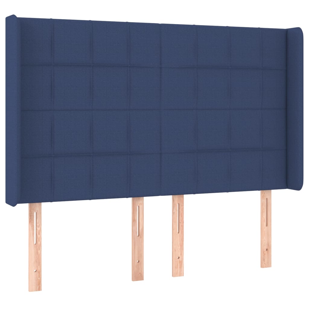 Testiera ad Orecchio Blu 147x16x118/128 cm in Tessuto