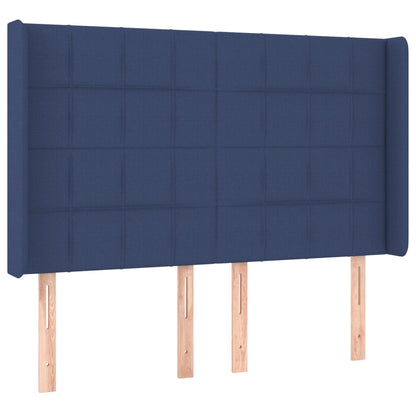 Testiera ad Orecchio Blu 147x16x118/128 cm in Tessuto