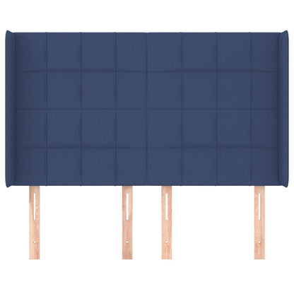 Testiera ad Orecchio Blu 147x16x118/128 cm in Tessuto