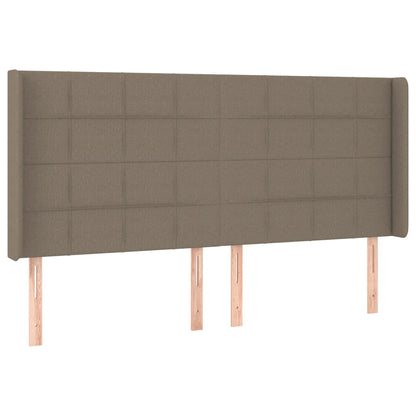 Testiera ad Orecchio Tortora 163x16x118/128 cm in Tessuto