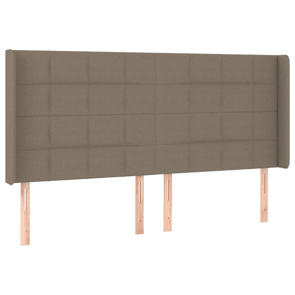 Testiera ad Orecchio Tortora 183x16x118/128 cm in Tessuto
