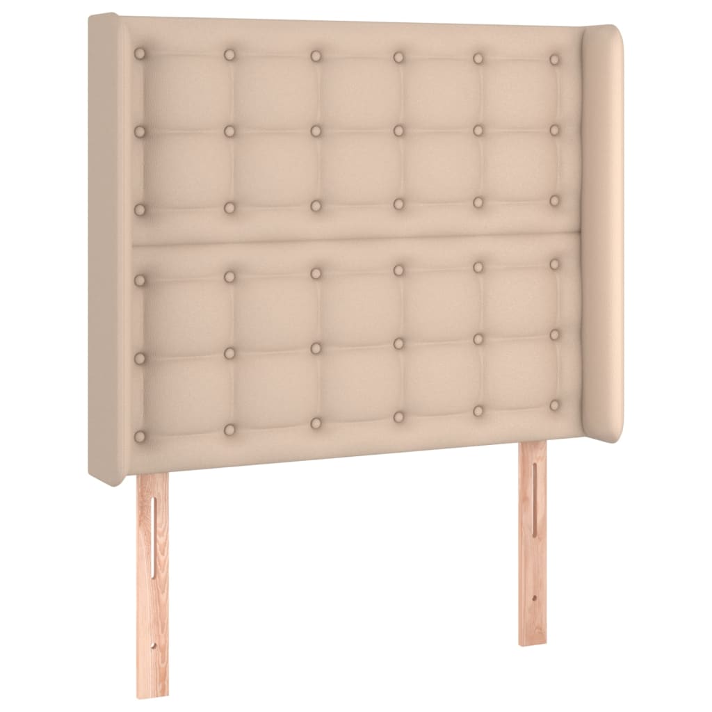 Testiera ad Orecchio Cappuccino 83x16x118/128 cm in Similpelle