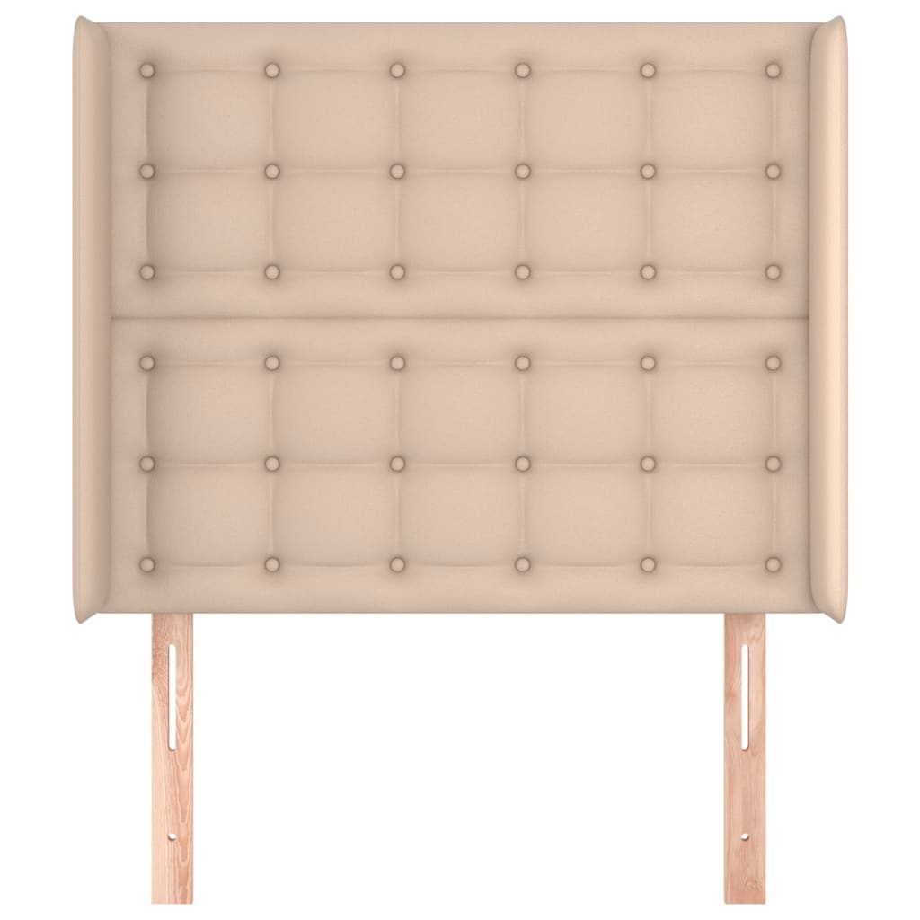 Testiera ad Orecchio Cappuccino 83x16x118/128 cm in Similpelle