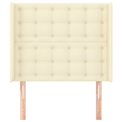 Testiera ad Orecchio Crema 93x16x118/128 cm in Similpelle