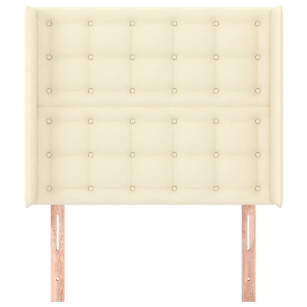 Testiera ad Orecchio Crema 103x16x118/128 cm in Similpelle