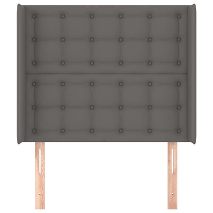 Testiera ad Orecchio Grigio 103x16x118/128cm in Similpelle