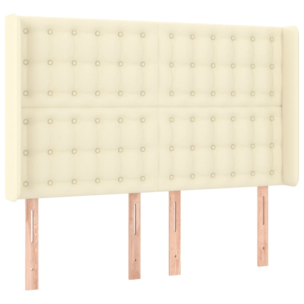 Testiera ad Orecchio Crema 147x16x118/128 cm in Similpelle