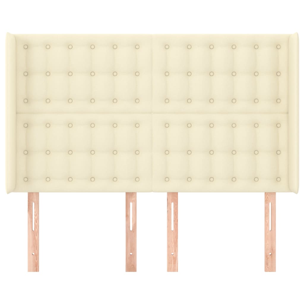 Testiera ad Orecchio Crema 147x16x118/128 cm in Similpelle