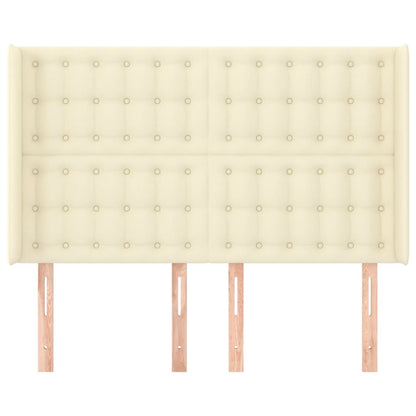 Testiera ad Orecchio Crema 147x16x118/128 cm in Similpelle