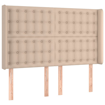 Testiera ad Orecchio Cappuccino 147x16x118/128 cm in Similpelle