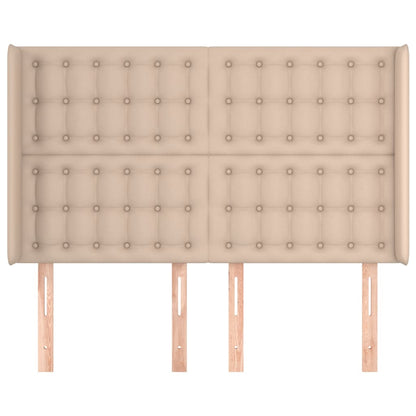Testiera ad Orecchio Cappuccino 147x16x118/128 cm in Similpelle