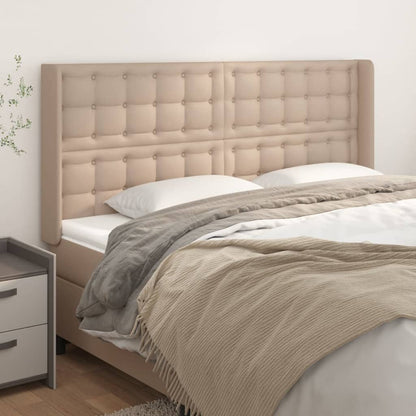 Testiera ad Orecchio Cappuccino 163x16x118/128 cm in Similpelle