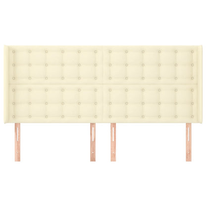 Testiera ad Orecchio Crema 183x16x118/128 cm in Similpelle