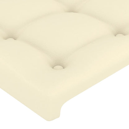 Testiera ad Orecchio Crema 183x16x118/128 cm in Similpelle