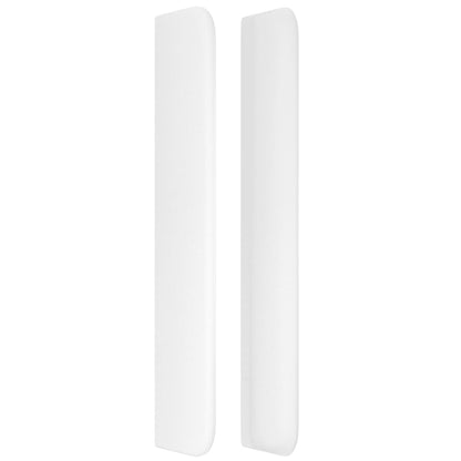 Testiera ad Orecchio Bianco 203x16x118/128 cm in Similpelle