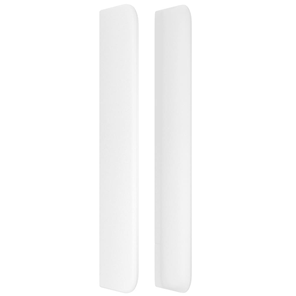 Testiera ad Orecchio Bianco 203x16x118/128 cm in Similpelle