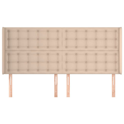 Testiera ad Orecchio Cappuccino 203x16x118/128 cm in Similpelle