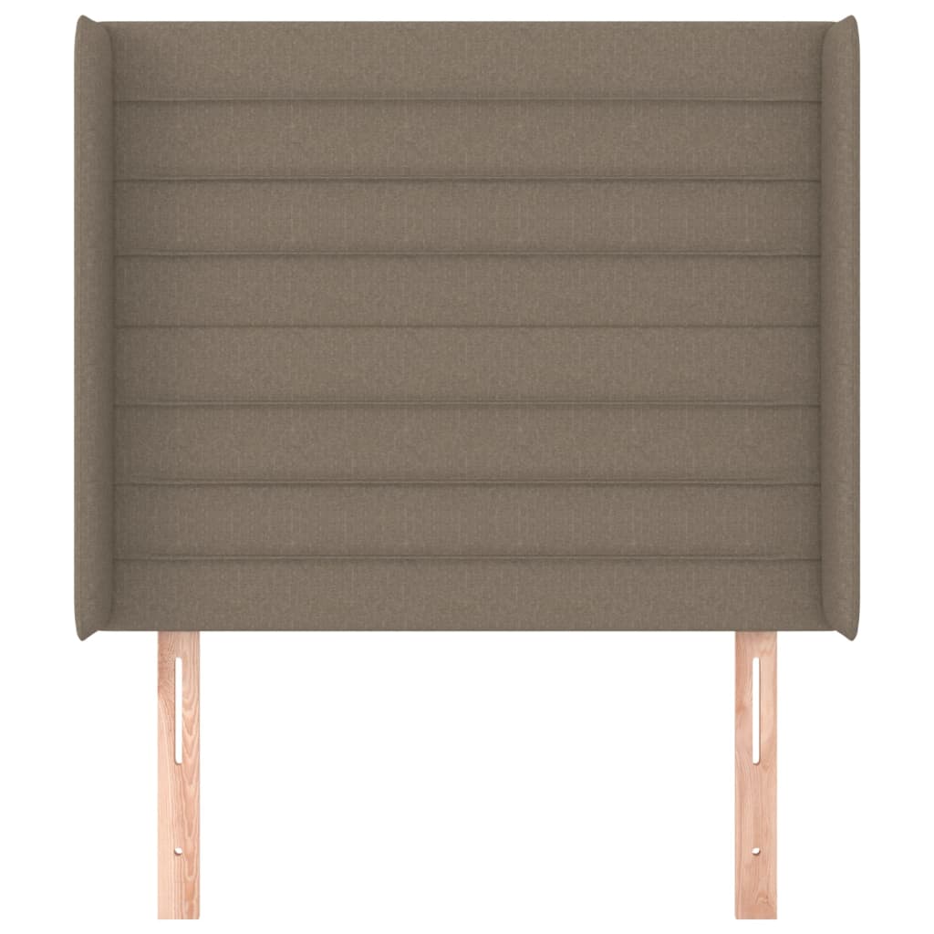 Testiera ad Orecchio Tortora 93x16x118/128 cm in Tessuto