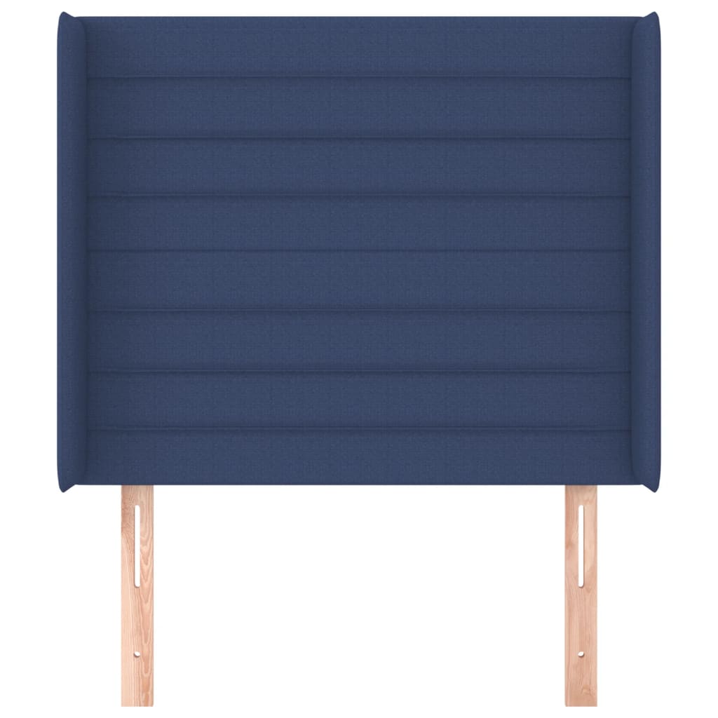 Testiera ad Orecchio Blu 93x16x118/128 cm in Tessuto