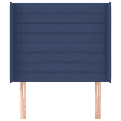 Testiera ad Orecchio Blu 93x16x118/128 cm in Tessuto
