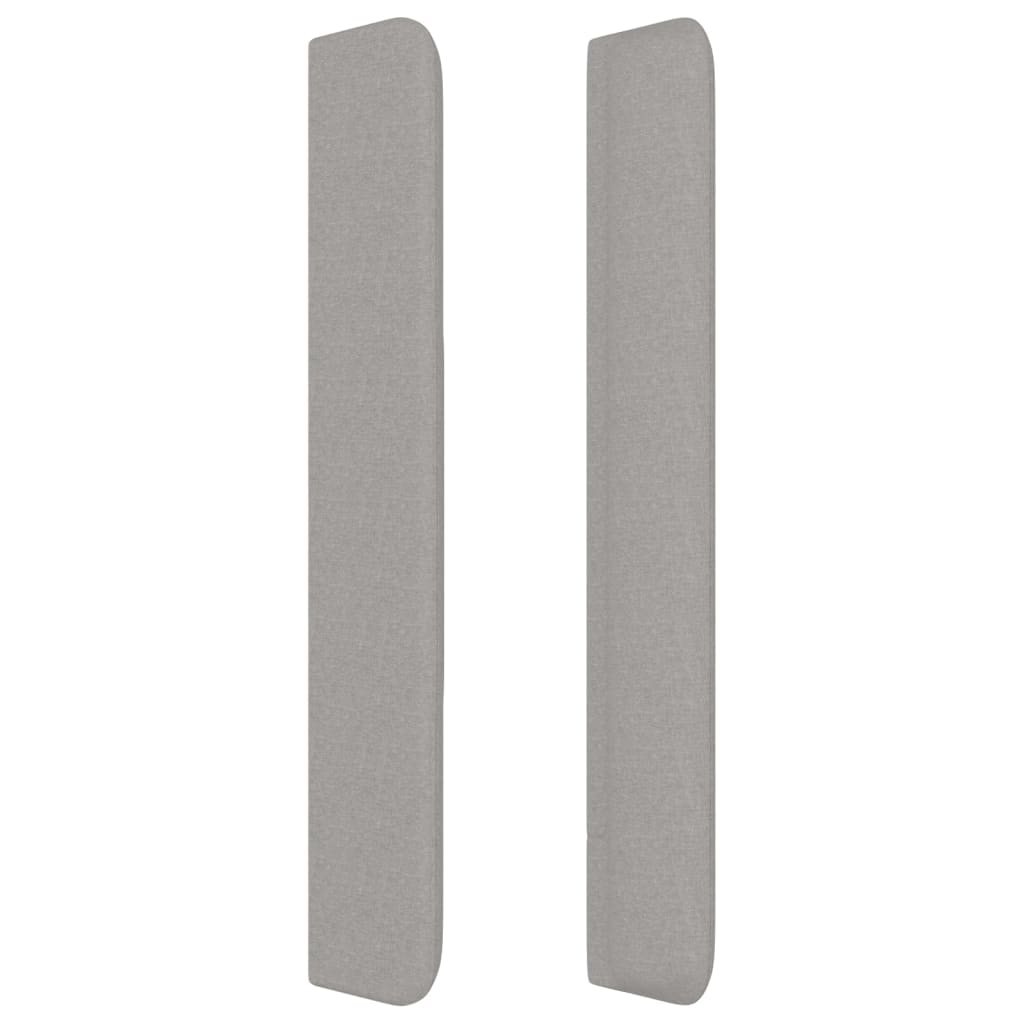 Testiera ad Orecchio Grigio Chiaro 103x16x118/128 cm in Tessuto