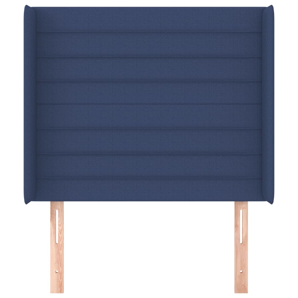 Testiera ad Orecchio Blu 103x16x118/128 cm in Tessuto