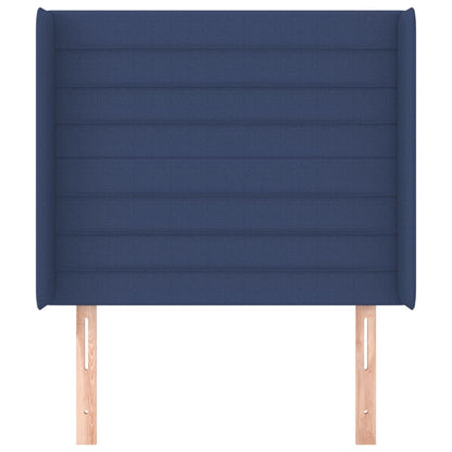 Testiera ad Orecchio Blu 103x16x118/128 cm in Tessuto