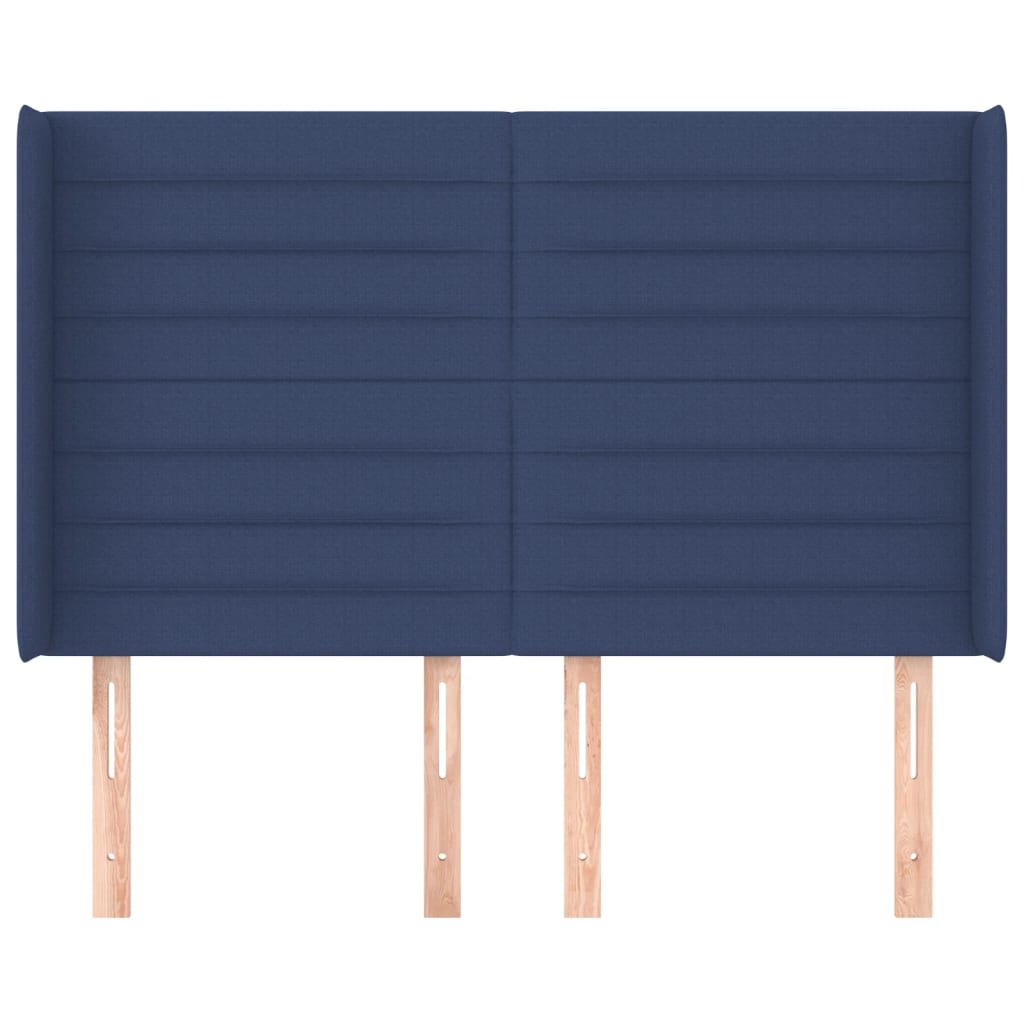 Testiera ad Orecchio Blu 147x16x118/128 cm in Tessuto