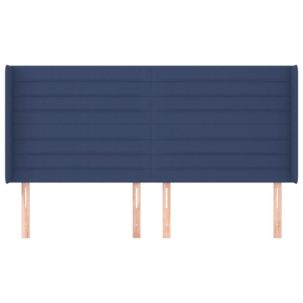 Testiera ad Orecchio Blu 183x16x118/128 cm in Tessuto