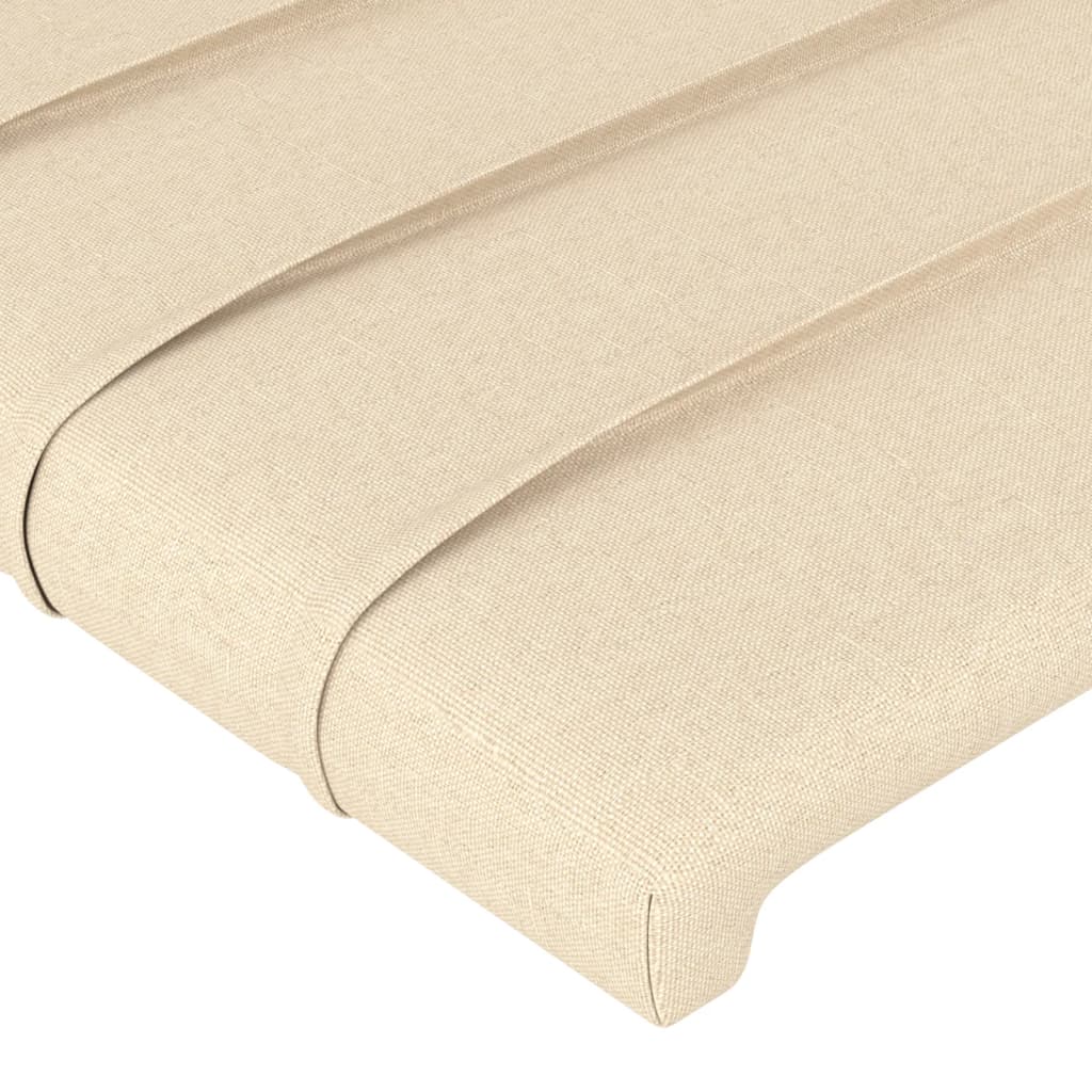 Testiera ad Orecchio Crema 203x23x118/128 cm in Tessuto