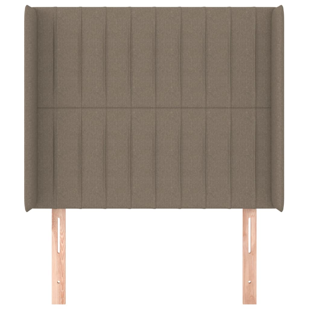 Testiera ad Orecchio Tortora 83x16x118/128 cm in Tessuto