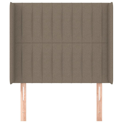 Testiera ad Orecchio Tortora 83x16x118/128 cm in Tessuto