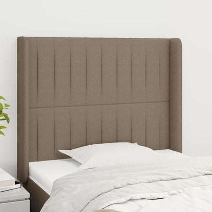 Testiera ad Orecchio Tortora 83x16x118/128 cm in Tessuto