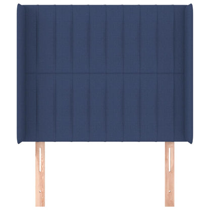 Testiera ad Orecchio Blu 83x16x118/128 cm in Tessuto
