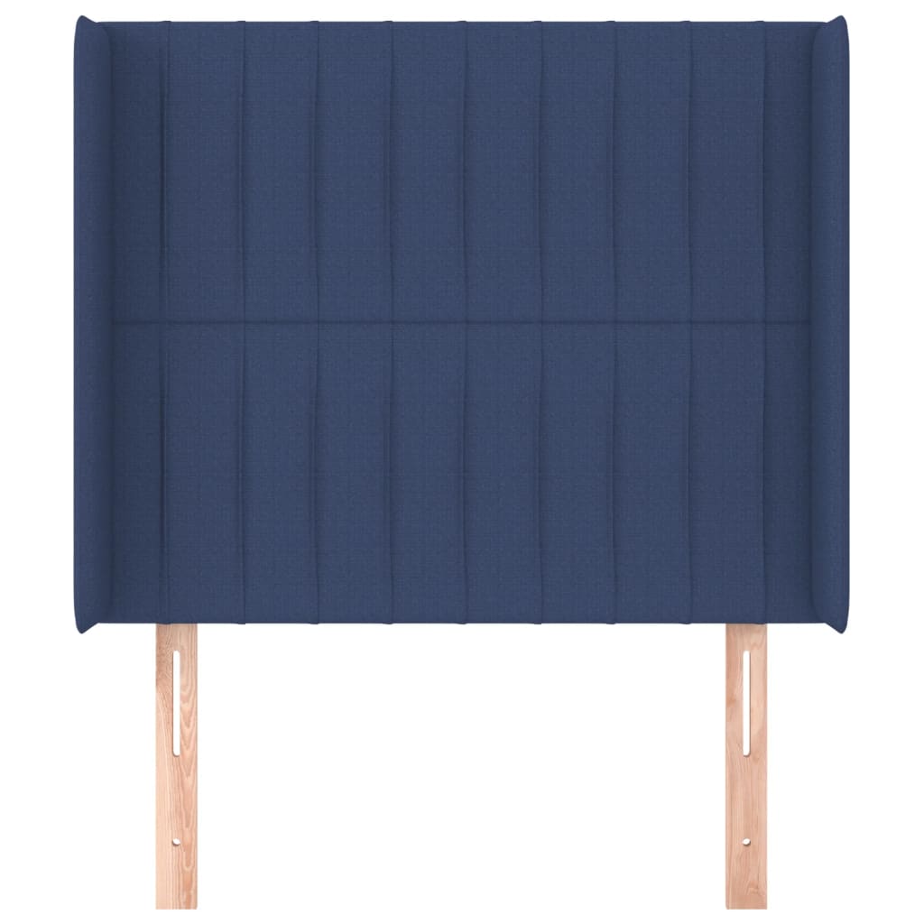 Testiera ad Orecchio Blu 83x16x118/128 cm in Tessuto