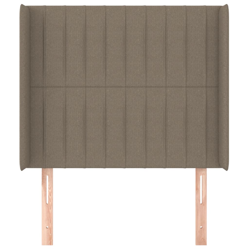 Testiera ad Orecchio Tortora 93x16x118/128 cm in Tessuto