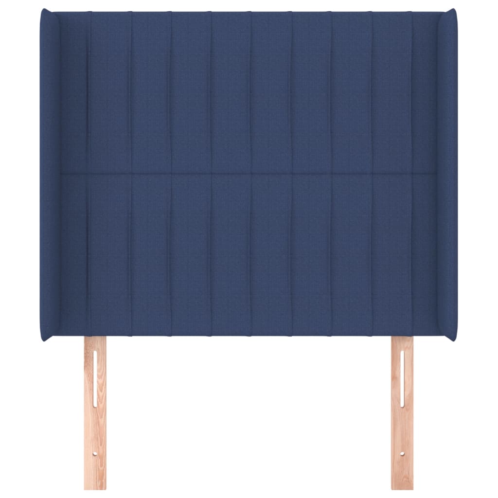 Testiera ad Orecchio Blu 93x16x118/128 cm in Tessuto