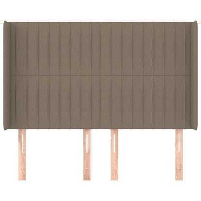 Testiera ad Orecchio Tortora 147x16x118/128 cm in Tessuto