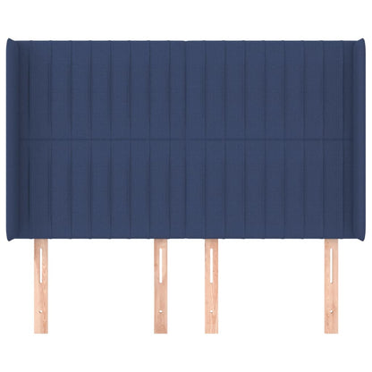 Testiera ad Orecchio Blu 147x16x118/128 cm in Tessuto