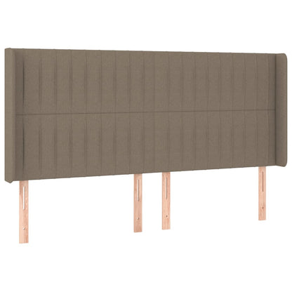 Testiera ad Orecchio Tortora 163x16x118/128 cm in Tessuto
