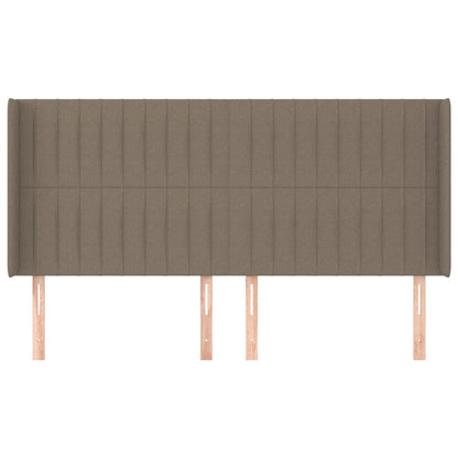 Testiera ad Orecchio Tortora 163x16x118/128 cm in Tessuto