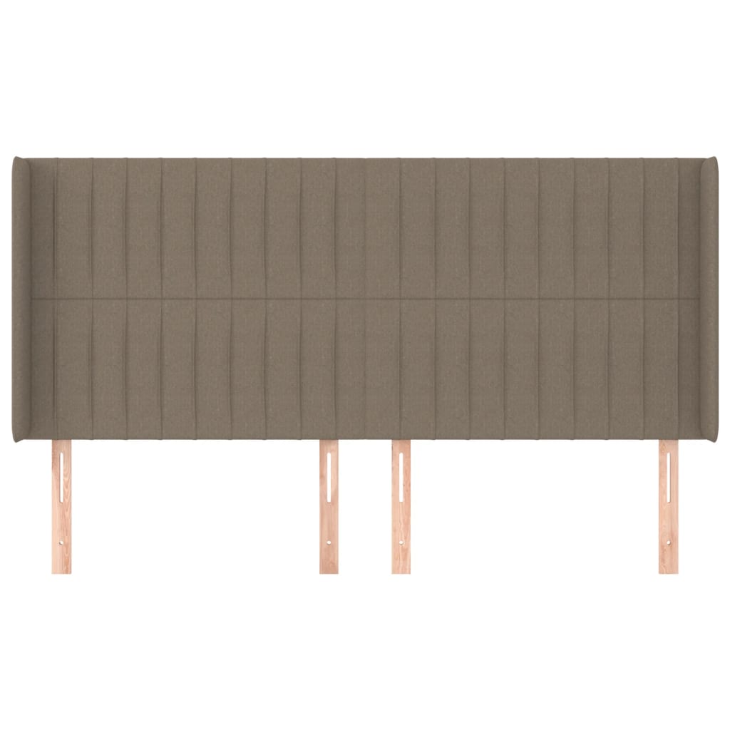 Testiera ad Orecchio Tortora 183x16x118/128 cm in Tessuto