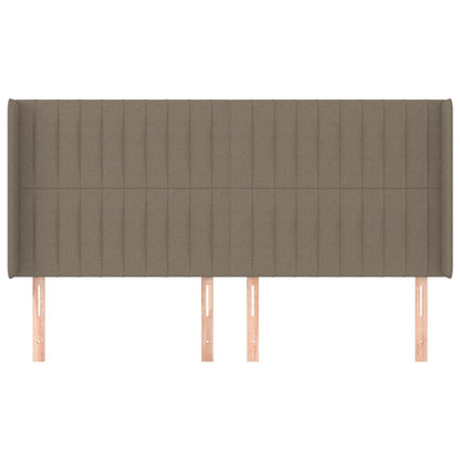 Testiera ad Orecchio Tortora 183x16x118/128 cm in Tessuto