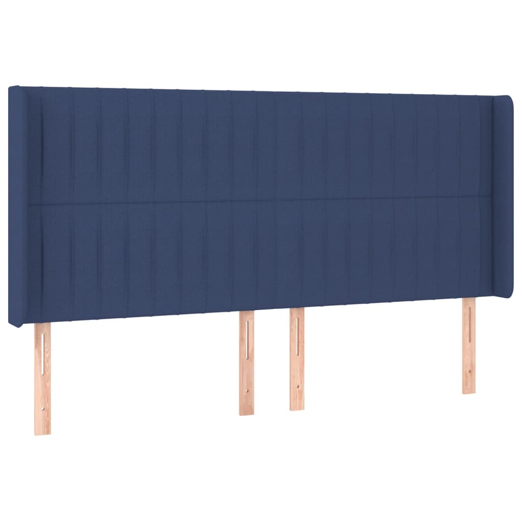 Testiera ad Orecchio Blu 183x16x118/128 cm in Tessuto