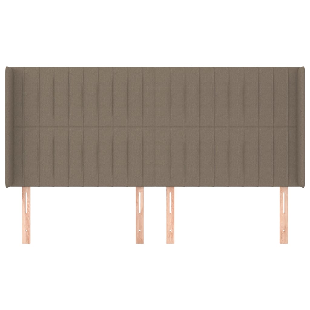 Testiera ad Orecchio Tortora 203x16x118/128 cm in Tessuto