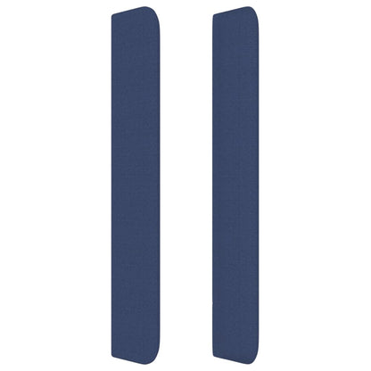 Testiera ad Orecchio Blu 203x16x118/128 cm in Tessuto